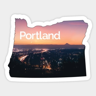 Portland Oregon Destination Landscape Sticker - Rocky Butte Sticker